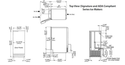 Perlick 15 inch Series Outdoor Built-In Ice Maker H50IMS Ice Makers Flame Authority