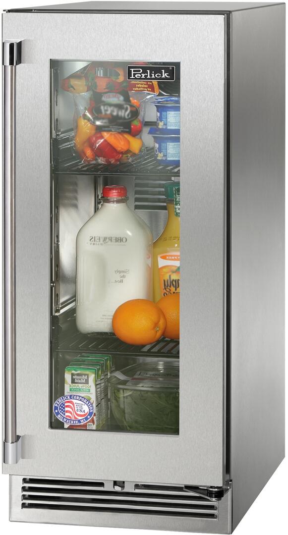 Perlick 15 inch Signature Series 2.8 cu.ft. Compact Refrigerator HP15RO-4-3 Refrigerators HP15RO-4-3R Flame Authority