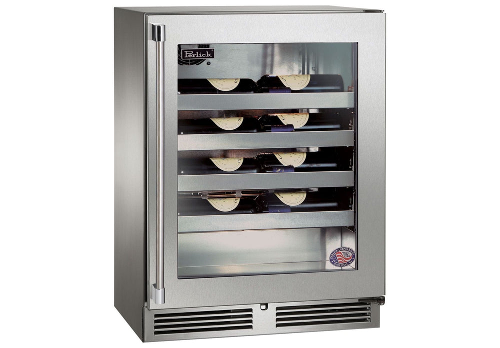 Perlick 24 inch Signature Series 20 Bottle Wine Cooler HH24WO-4-3 Wine Coolers HH24WO-4-3R Flame Authority