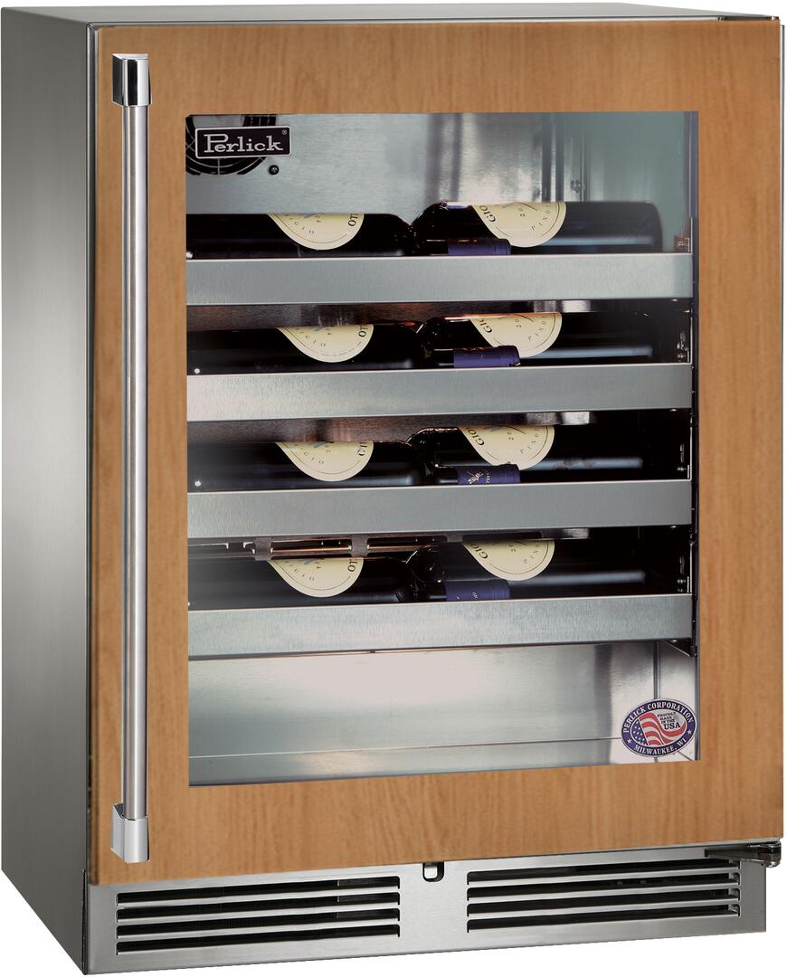 Perlick 24 inch Signature Series 20 Bottle Wine Cooler HH24WS-4-4 Wine Coolers HH24WS-4-4R Flame Authority