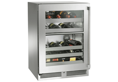 Perlick 24 inch Signature Series 32 Bottle Wine Cooler HP24DO-4-3 Wine Coolers HP24DO-4-3L Flame Authority