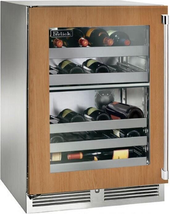 Perlick 24 inch Signature Series 32 Bottle Wine Cooler HP24DO-4-4 Wine Coolers HP24DO-4-4L Flame Authority