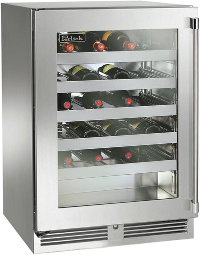 Perlick 24 inch Signature Series 45 Bottle Wine Cooler HP24WO-4-3 Wine Coolers HP24WO-4-3L Flame Authority