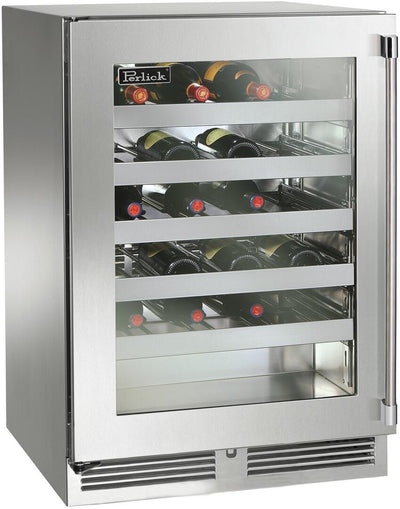 Perlick 24 inch Signature Series 45 Bottle Wine Cooler HP24WS-4-3 Wine Coolers HP24WS-4-3L Flame Authority