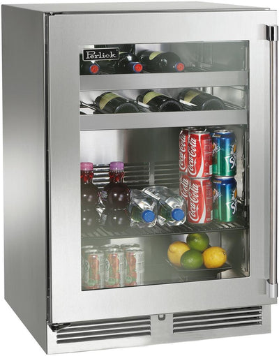 Perlick 24 inch Signature Series 5.2 cu ft  Beverage Center HP24BO-4-3 Beverage Centers HP24BO-4-3L Flame Authority