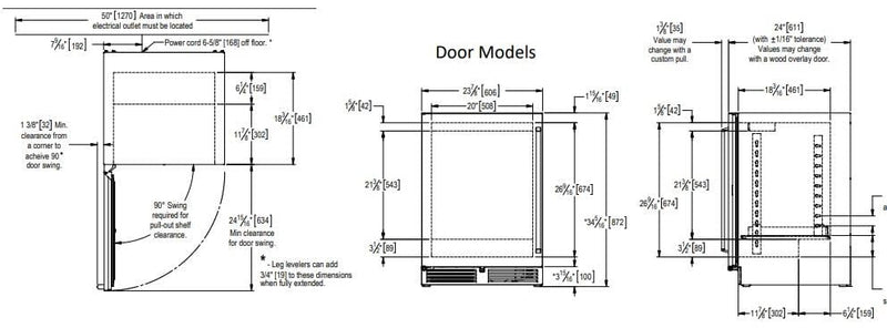 Perlick 24 inch Signature Series 5.2 cu ft Compact Refrigerator HP24RO-4-4 Refrigerators Flame Authority