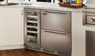 Perlick 24 inch Signature Series 5.2 cu ft Drawer Freezer HP24FO-4-5 Freezers HP24FO-4-5DL Flame Authority