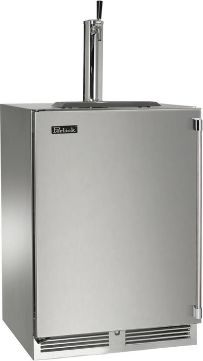 Perlick 24" Signature Series 5.2 cu ft Beer Dispenser HP24TM-4-1-1 Kegerators HP24TM-4-1L-1 Flame Authority