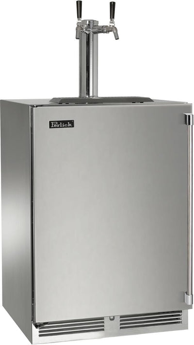 Perlick 24" Signature Series 5.2 cu ft Beer Dispenser HP24TM-4-1-2 Kegerators HP24TM-4-1L-2 Flame Authority