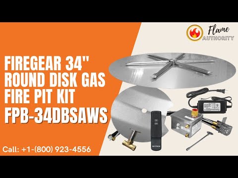 Firegear 34" Round Disk Gas Fire Pit Kit FPB-34DBSAWS