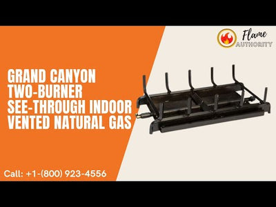 Grand Canyon Two-Burner 60-inch See-Through Indoor Vented Natural Gas Burner 2BRN-ST60