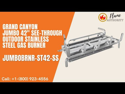 Grand Canyon Jumbo 42" See-Through Outdoor Stainless Steel Gas Burner JUMBOBRNR-ST42-SS