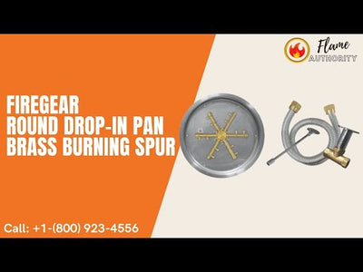 Firegear 29” Round Drop-In Pan Brass Burning Spur NG FPB-29RPSBR21MT