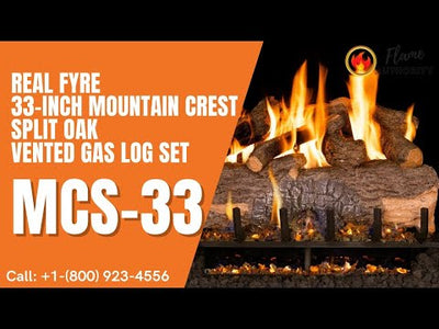 Real Fyre 33-inch Mountain Crest Split Oak Vented Gas Log Set - MCS-33