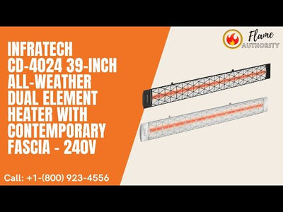 Infratech CD-4024 39-inch All-Weather Dual Element Heater with Contemporary Fascia - 240V