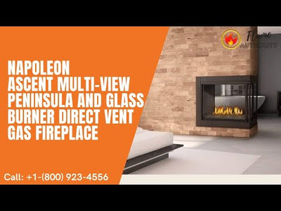 Napoleon Ascent Multi-View Peninsula and Glass Burner Direct Vent Gas Fireplace BHD4-GLASS