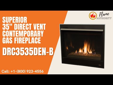 Superior 35" Direct Vent Contemporary Gas Fireplace DRC3535DEN-B