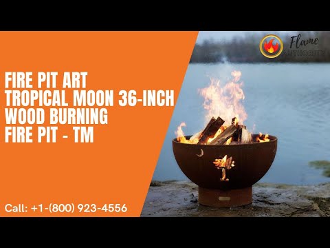 Fire Pit Art Tropical Moon 36-inch Wood Burning Fire Pit - TM