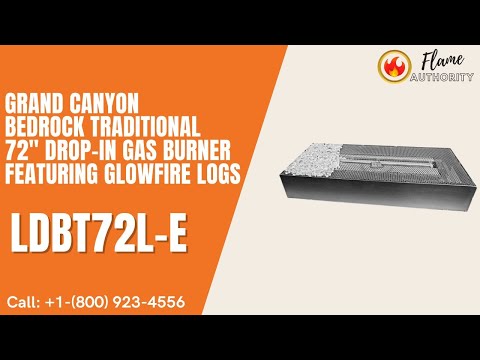 Grand Canyon Bedrock Traditional 72" Drop-In Gas Burner Featuring Glowfire Logs LDBT72L-E