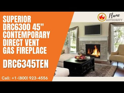 Superior DRC6300 45" Contemporary Direct Vent Gas Fireplace DRC6345TEN