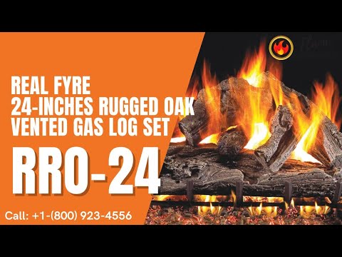 Real Fyre 24-inches Rugged Oak Vented Gas Log Set RRO-24