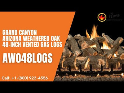 Grand Canyon Arizona Weathered Oak 48-inch Vented Gas Logs AWO48LOGS