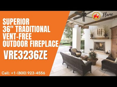 Superior 36" Traditional Vent-Free Outdoor Fireplace VRE3236ZE