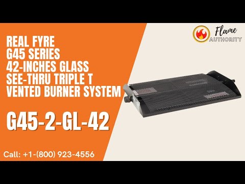 Real Fyre G45 Series 42-inches Glass See-Thru Triple T Vented Burner System G45-2-GL-42
