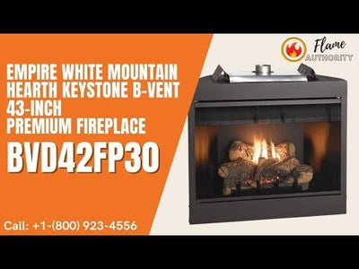Empire White Mountain Hearth Keystone B-Vent 43-inch Premium Fireplace BVD42FP