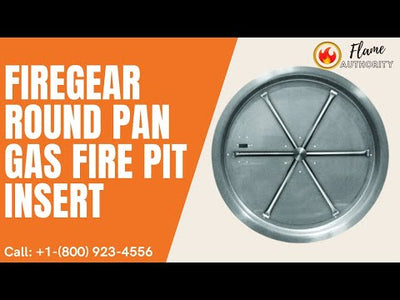 Firegear 25" Stainless Steel Round Pan Gas Fire Pit Insert FPB-25RBS22MT-N