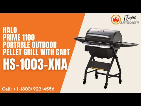 Halo Prime 1100 Portable Outdoor Pellet Grill with Cart HS-1003-XNA