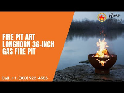 Fire Pit Art Longhorn 36-inch Gas Fire Pit