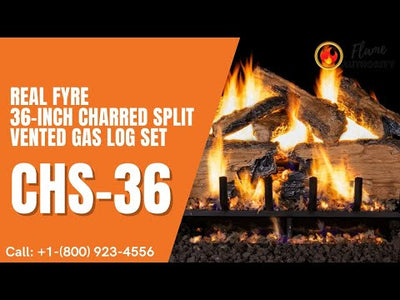 Real Fyre 36-inch Charred Split Vented Gas Log Set - CHS-36