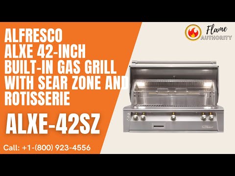 Alfresco ALXE 42-Inch Built-In Gas Grill With Sear Zone And Rotisserie