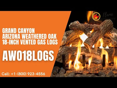 Grand Canyon Arizona Weathered Oak 18-inch Vented Gas Logs AWO18LOGS