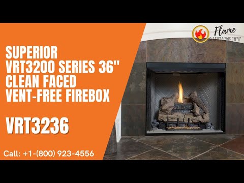 Superior VRT3200 Series 36" Clean Faced Vent-Free Firebox VRT3236