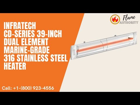 Infratech CD-Series 39-inch Dual Element Marine-Grade 316 Stainless Steel Heater