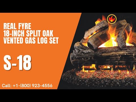 Real Fyre 18-inch Split Oak Vented Gas Log Set - S-18
