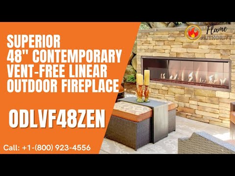 Superior 48" Contemporary Vent-Free Linear Outdoor Fireplace ODLVF48ZEN