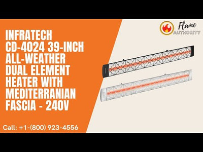 Infratech CD-4024 39-inch All-Weather Dual Element Heater with Mediterranian Fascia - 240V