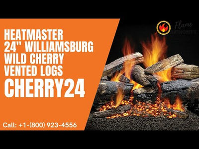 Heatmaster 24" Williamsburg Wild Cherry Vented Logs CHERRY24