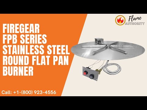 Firegear FPB Series 34 inch Stainless Steel Round Flat Pan Burner FPB-34DBSTPSI