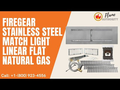 Firegear Stainless Steel Match Light Linear Flat Natural Gas 36-inch LOF-3614FHMTN-PK