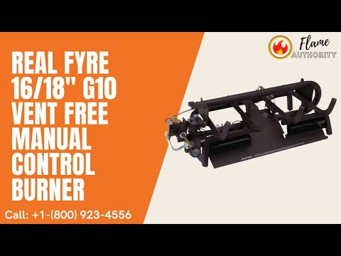 Real Fyre 16/18" G10 Vent Free Manual Control Burner G10-16/18