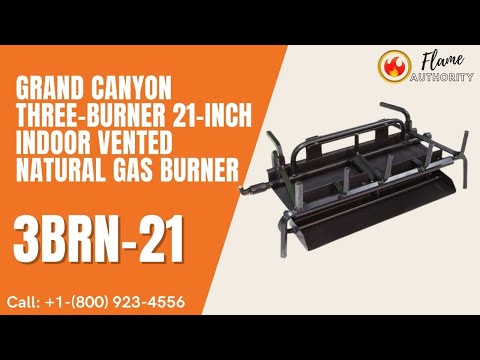 Grand Canyon Three-Burner 21-inch Indoor Vented Natural Gas Burner 3BRN-21