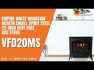 Empire White Mountain Hearth Small Spirit Steel 22-inch Vent Free Gas Stove VFD20MS