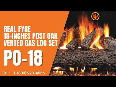 Real Fyre 18-inches Post Oak Vented Gas Log Set - PO-18