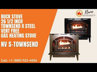 Buck Stove 26 1/2 Inch Townsend II Steel Vent Free Gas Heating Stove NV S-TOWNSEND