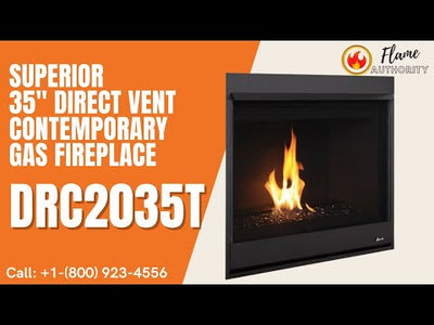 Superior 35" Direct Vent Contemporary Gas Fireplace DRC2035T