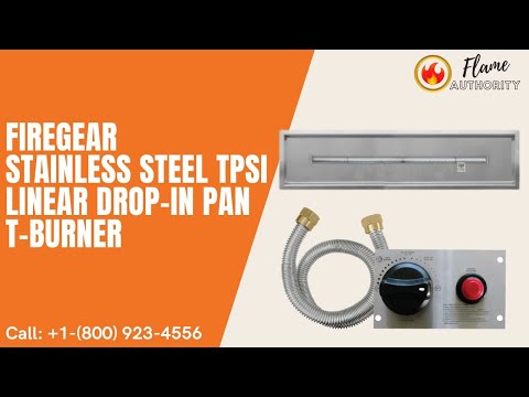 Firegear Stainless Steel TPSI Linear Drop-In Pan Natural Gas 36-inch T-Burner LOF-3606TTPSI-N
